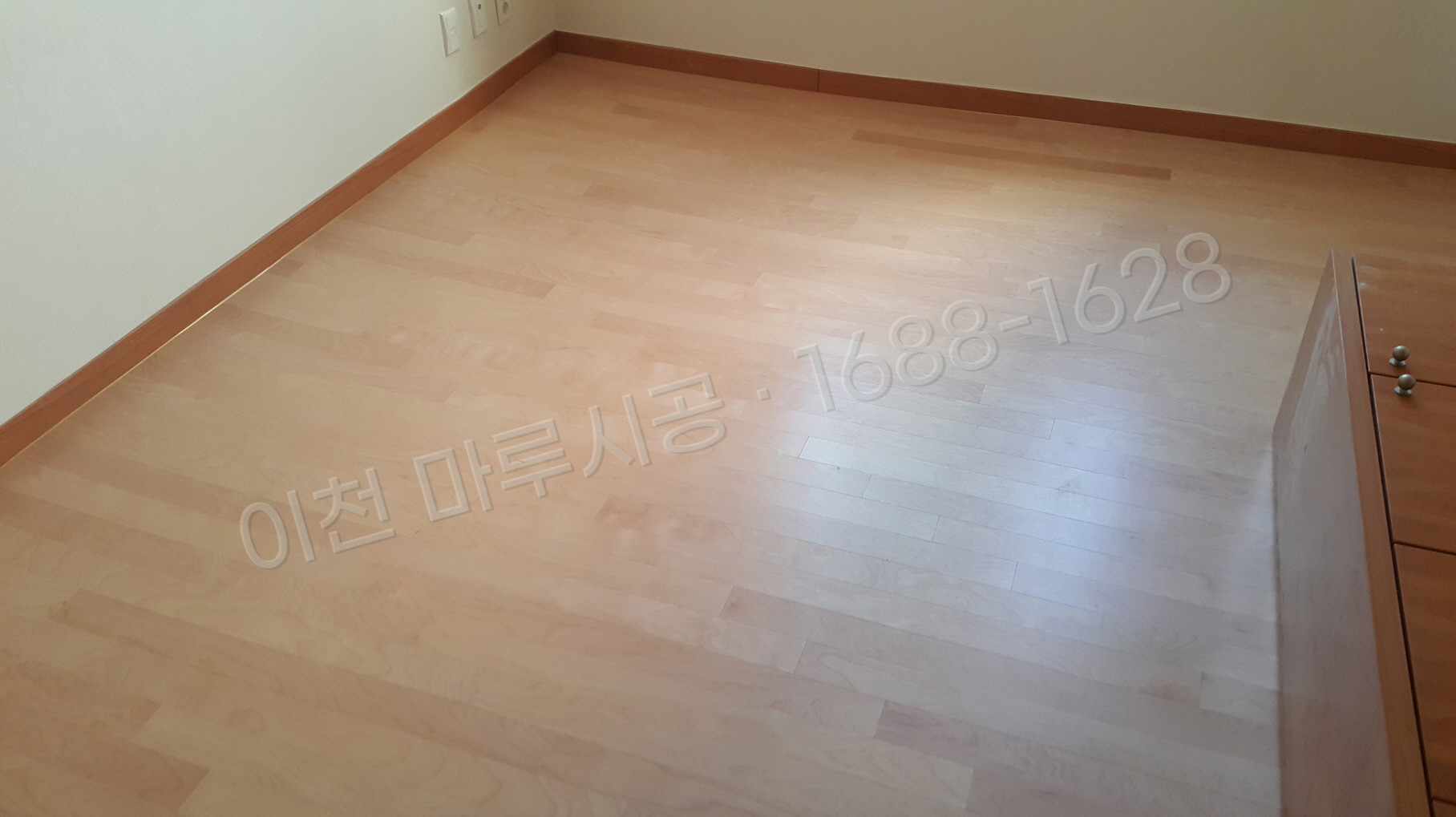 이천 송정동 온돌마루 이건 제나 체리 바닥공사 마루시공업체 시공 후